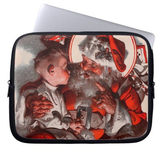 Schoß des Weihnachtsmanns Laptopschutzhülle (Vorderseite)