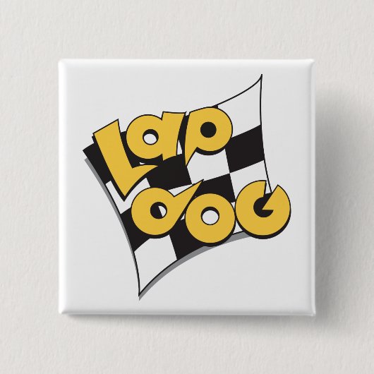 Schoss-Hundeflagge - der Knopf des laufenden Fans Button (Vorderseite)