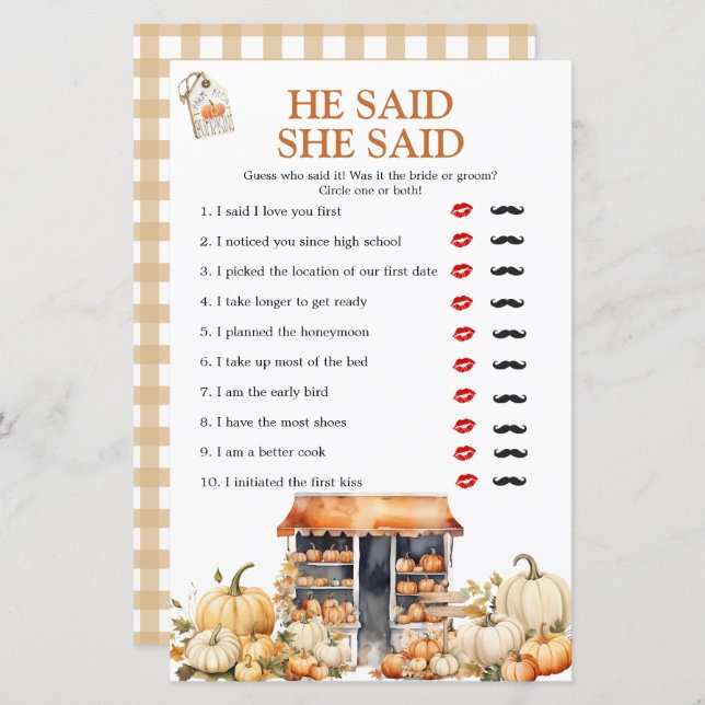 Schott aus dem Markt Brautparty sagte er sagte, si (Vorne/Hinten)