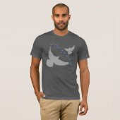Schotte-alba gälischer Fliegen-Vogel-Kunst-T - T-Shirt (Vorne ganz)