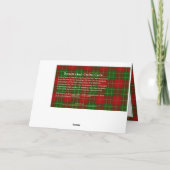 Schotte Burnett Clan Crathes Burg Faltkarte (Rückseite)