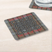 Schotte des Highlander Kariert Celtic Knot Tasse C Rechteckiger Pappuntersetzer (angewinkelt)