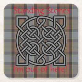 Schotte des Highlander Kariert Celtic Knot Tasse C Rechteckiger Pappuntersetzer