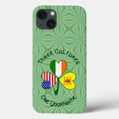Schotte Lion Irish USA Flags Kleeblatt Personalisi Case-Mate iPhone Hülle (Rückseite)
