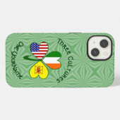 Schotte Lion Irish USA Flags Kleeblatt Personalisi iPhone Hülle (Rückseite (Horizontal))
