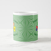 Schotte Lion Irish USA Flags Kleeblatt Personalisi Jumbo-Tasse (Vorderseite)