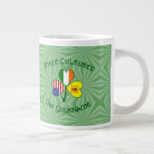 Schotte Lion Irish USA Flags Kleeblatt Personalisi Jumbo-Tasse (Rechts)