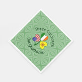 Schotte Lion Irish USA Flags Kleeblatt Personalisi Serviette (Ecke)