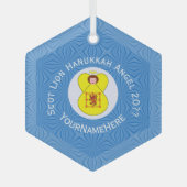 Schotte Lion Rampant Angel Hanukkah Flag Personali Ornament Aus Glas (Vorderseite)