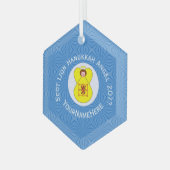Schotte Lion Rampant Angel Hanukkah Flag Personali Ornament Aus Glas (Vorderseite Links)