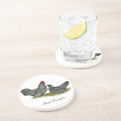 Schotte-pummelig Hühner Getränkeuntersetzer (Seite)