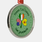 Schotte Rampant Irish American Flags Kleeblatt Nam Ornament Aus Metall (Rechts)