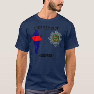 Schotte-Schutz-blaues Rot-Blau-für immer T - Shir T-Shirt