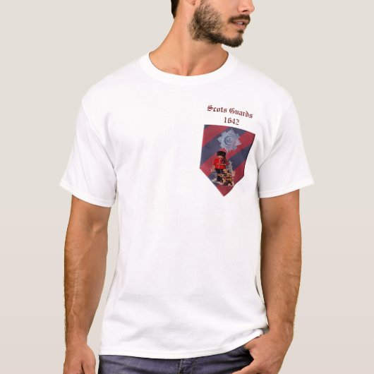 Schotte-Schutz-blaues Rot-Blau-T - Shirt 1642 (Vorderseite)
