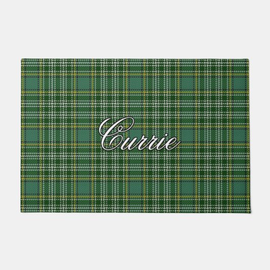 Schotte-Vista-Clan Currie Tartan kariert Fußmatte (Vorderseite)