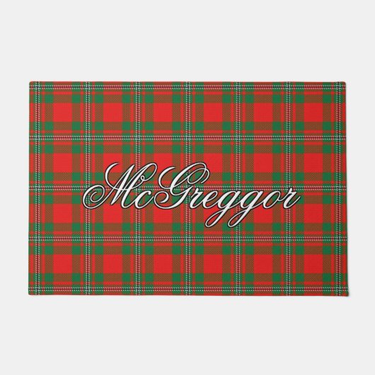 Schotte Vista Clan Gregor MacGregor Tartan Kariert Fußmatte (Vorderseite)