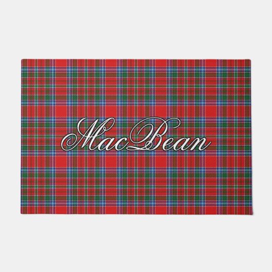 Schotte-Vista-Clan MacBean MacBain Tartan kariert Fußmatte (Vorderseite)