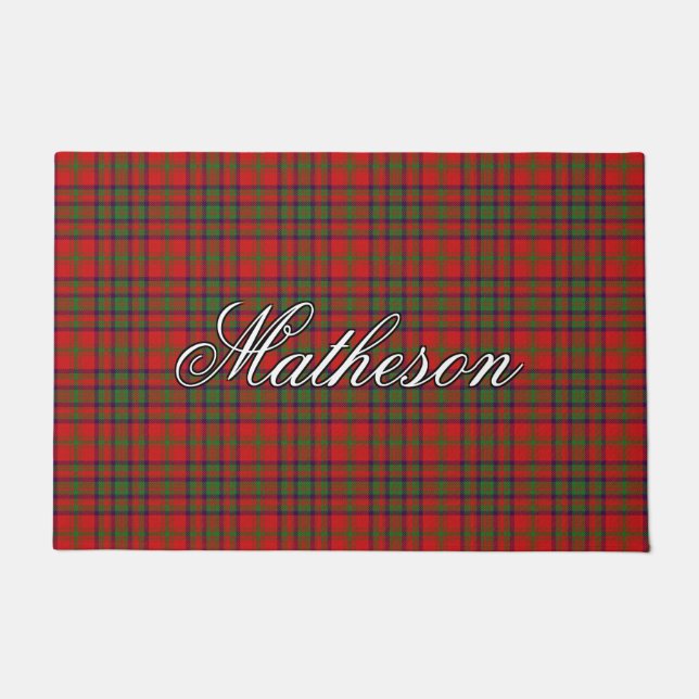 Schotte-Vista-Clan Matheson Tartan kariert Fußmatte (Vorderseite)