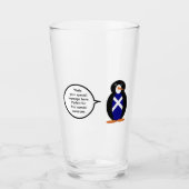 Schotte Vortrag von Penguin Personalisiert Glas (Vorderseite)