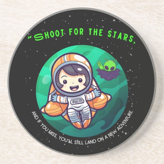 SCHOTTEN FÜR DIE BEGINN, ASTRONAUT GETRÄNKEUNTERSETZER (Vorne)