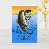 Schotten Gaelic Meal do naidheached Herzlichen Glü Karte (Gelbe Blume)