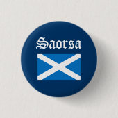 Schotten gälische Saorsa Freiheits-Flagge Pinback Button (Vorderseite)