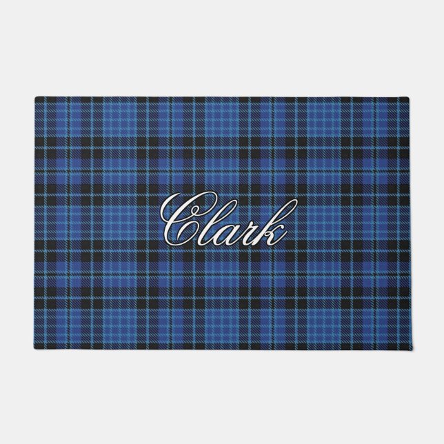 Schotten Vista Clan Clark Scottish Clergy Tartan Fußmatte (Vorderseite)
