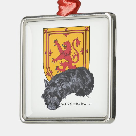 Schotten Wha Hae Ornament Aus Metall (Links)