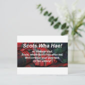 Schotten Wha Hae-Tartan Postkarte (Stehend Vorderseite)