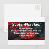 Schotten Wha Hae-Tartan Postkarte (Vorne/Hinten)