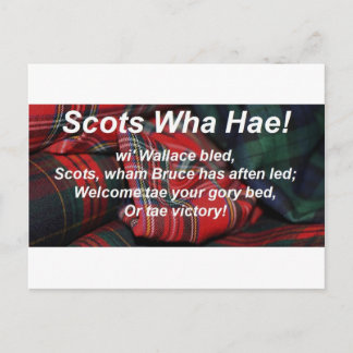 Schotten Wha Hae-Tartan Postkarte