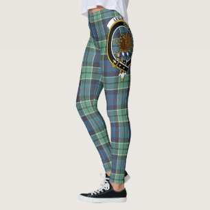 Schottenclan Clan Leslie Jagd Alter Crest Tartan Leggings