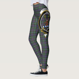Schottenclan Forbes of Druinnor Crest Tartan Fraue Leggings
