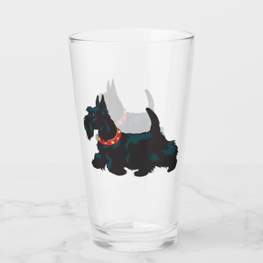 Schottenhund Glas (Rückseite)