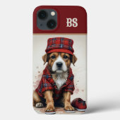 Schottenhund in Kilo und Kappe Case-Mate iPhone Hülle (Rückseite)