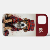 Schottenhund in Kilo und Kappe Case-Mate iPhone Hülle (Rückseite (Horizontal))