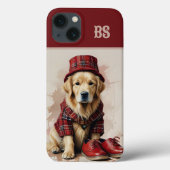 Schottenhund in Kilo und Kappe Case-Mate iPhone Hülle (Rückseite)