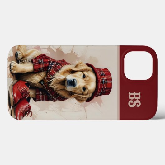 Schottenhund in Kilo und Kappe Case-Mate iPhone Hülle (Rückseite (Horizontal))