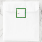 Schottenkaro-Bogen-Aufkleber Quadratischer Aufkleber (Tasche)