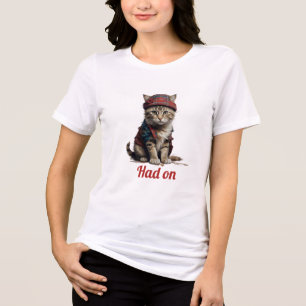 Schottenkatze verkleidet - hatte weiter Tri-Blend shirt