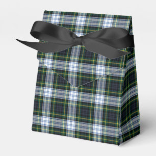 Schottenmuster Clan Gordon Weiß Grün Karo Geschenkschachtel