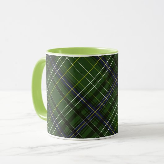 Schottenmuster in Grün Tasse (Vorderseite Links)