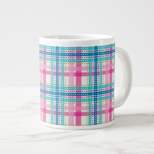 Schottenmuster, Karomuster Jumbo-Tasse (Vorderseite Rechts)