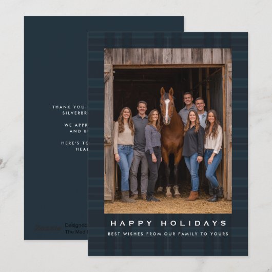 Schottenmuster Reitstall Ranch Weihnachten (Vorne/Hinten)