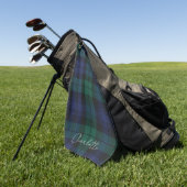Schottenmuster Rustikal Elegantes Grün Tartan Golfhandtuch (Gras)