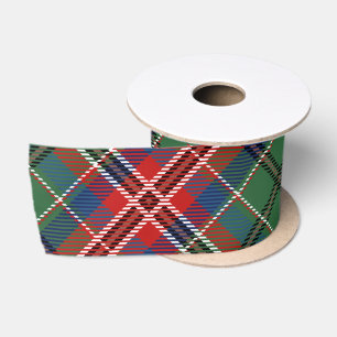 Schottenmuster Rustikal Grün Rot MacCulloch Tartan Satinband