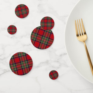 Schottenmuster Stewart-Tartan Hochzeitsempfang Konfetti