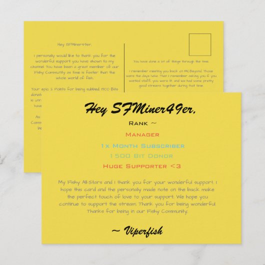 Schotter Postkarte (Vorne/Hinten)