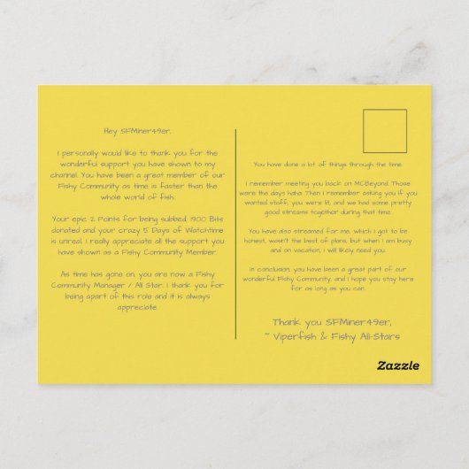 Schotter Postkarte (Rückseite)