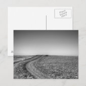 Schotter Weg über mattierte Weide Postkarte (Vorne/Hinten)
